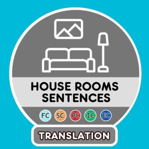 French house rooms translation sentences