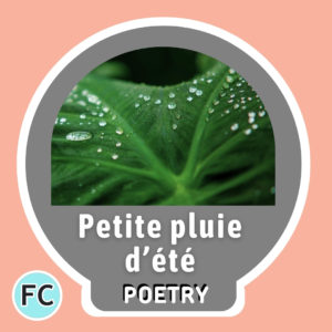 Petite pluie d’été-Poésie de Maurice Carême