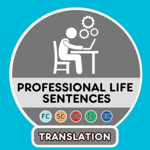 French Professional life translation sentences