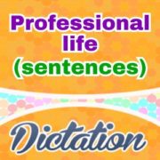 French Professional life – dictation sentences