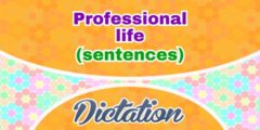 French Professional life – dictation sentences