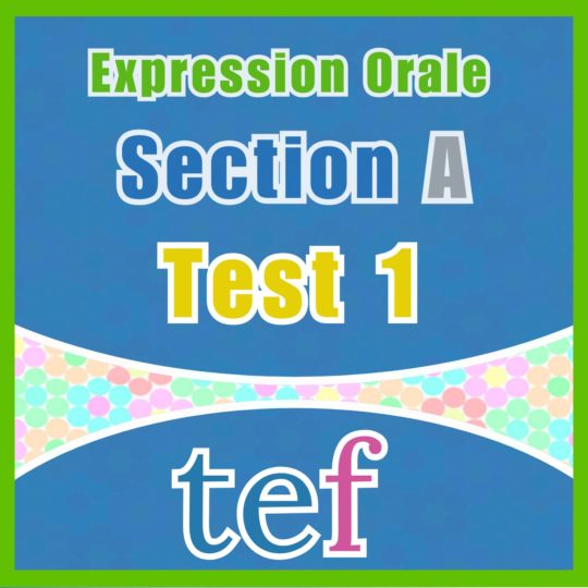 TEF Expression Orale Section A – test 1