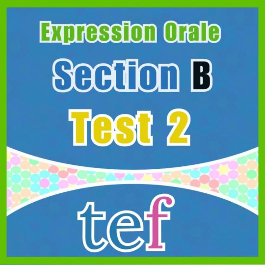 TEF Expression Orale Section B – test 2